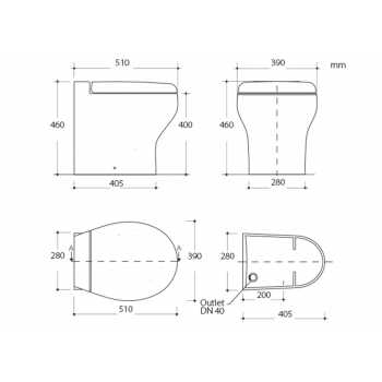 WC - Toilette Tecma Silence Plus 2G